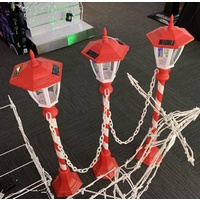 3 x Solar LED Lamp Fence