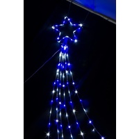 Blue and White LED Waterfall Star