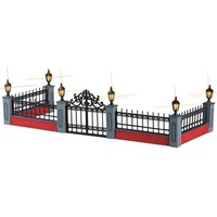 Lemax Lighted Wrought Iron Fence, Set of 5 - taking orders for 2022