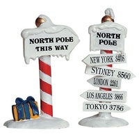 Lemax North Pole Signs, Set of 2 - taking orders for 2022 