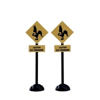 Elf Crossing Sign, Set of 2