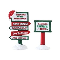 Lemax North Pole Signs, Set of 2 - taking orders for 2022