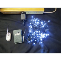 19.1M Cool White LED String Lights with Remote Control - 240 Bulbs