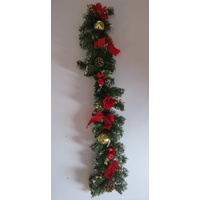 1 Metre Garland Snow Tipped with Decorations