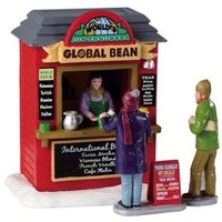 Lemax Global Bean Coffee Kiosk, Set of 3 - taking orders for 2022