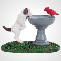Lemax Bird Bath Dog Fountain