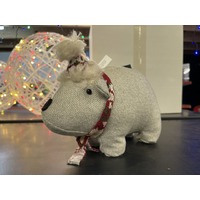 Plush Christmas Wombat with Scarf