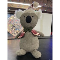 Plush Christmas Koala with Red Vest