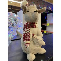 Plush Christmas Kangaroo with Joey