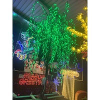 2m Tall Green LED Willow Tree