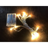 B/O 4M Warm White Strings on Clear Wire