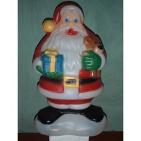 48cm Santa with Teddy Bear and Present