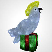 Acrylic White Cockatoo on a Present 