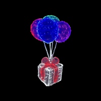 LED Giftbox with Balloons Rope Light Motif 