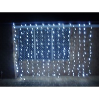 White LED Curtain Light 3m wide x 2.4m drop (Hire price)