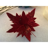 Red Poinsettia Pick