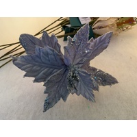 Silver Poinsettia Pick