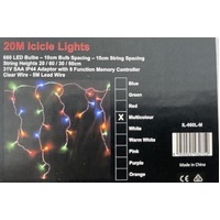 20M Multi LED Icicles