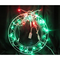 LED 60cm Red and Green Flashing Wreath