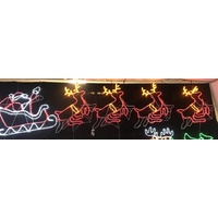 LED Ropelight Santa Sleigh with 4 Reindeer