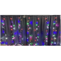 10M Multi LED Curtain- 90cm drop- 6 colours