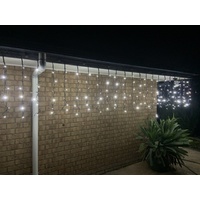 10M  Cool White LED Curtain Light with Waterfall Effect