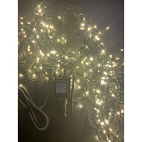 10M LED Warm White Icicles- clear wire