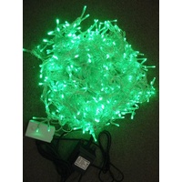 25m Green LED Icicles Green Wire 