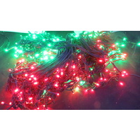15M Red/Green LED Icicles - white wire