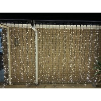 Warm White Waterfall Curtain 3m x 2m -1200 bulbs
