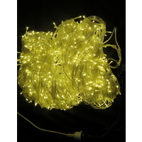 100M Static Warm White String Lights -clear wire