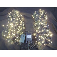 100M Warm White LED String Lights - Green Wire  