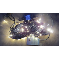 10m White Fairy Strings -Green Wire