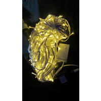 20m Warm White LED String Light on a White Wire