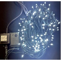 30m  White LED String - Green Wire 