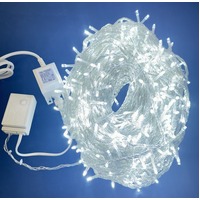 50m White LED String -clear wire 