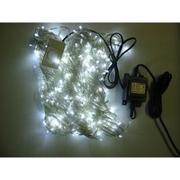 80M White LED String Lights - clear wire