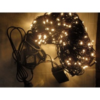 80m Warm White LED String -green wire