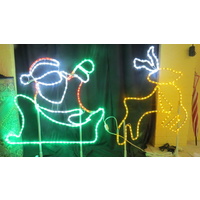 LED Santa Sleigh with 1 Reindeer