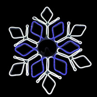 Blue & White Snowflake Motif