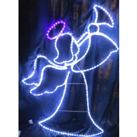 Cool White LED Angel with Warm White Blinking Wings