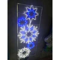 5 Snowflakes LED Rope Light Motif
