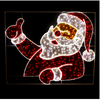 Giant Santa with Thumbs Up Rope Light Motif - 220cm x 180cm