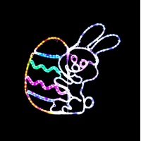 LED Rabbit with Easter Egg Rope Light Motif