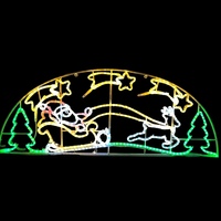 Santa Sleigh Reindeer Shooting Stars Rope Light Motif - FREE SHIPPING