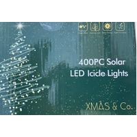 12m Cool White Solar Icicles