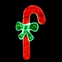 LED Right Facing Candy Cane Rope Light Motif