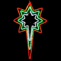 Red Green White Bethlehem Star