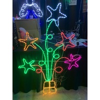 Flashing LED Star Tree Rope Light Motif