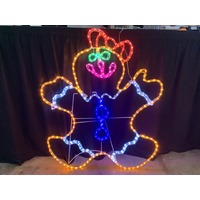 LED Gingerbread Girl Rope Light Motif